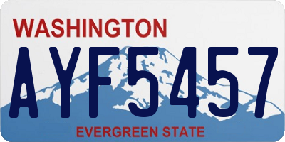 WA license plate AYF5457