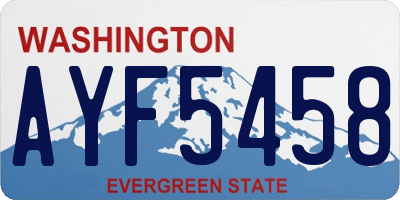 WA license plate AYF5458