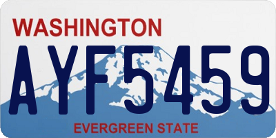 WA license plate AYF5459