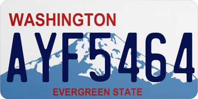WA license plate AYF5464