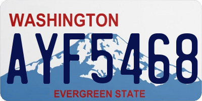 WA license plate AYF5468
