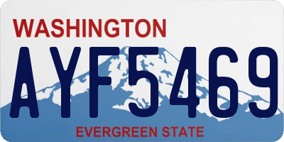 WA license plate AYF5469