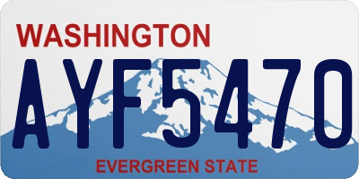 WA license plate AYF5470