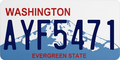 WA license plate AYF5471