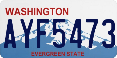 WA license plate AYF5473