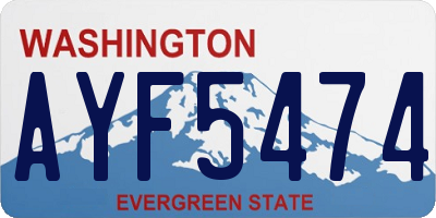 WA license plate AYF5474
