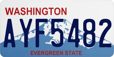 WA license plate AYF5482