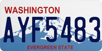 WA license plate AYF5483
