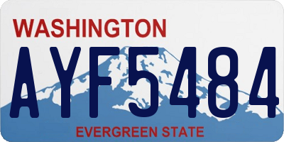 WA license plate AYF5484