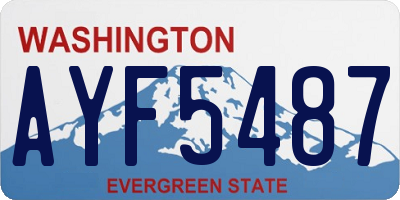WA license plate AYF5487