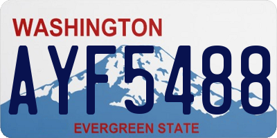 WA license plate AYF5488