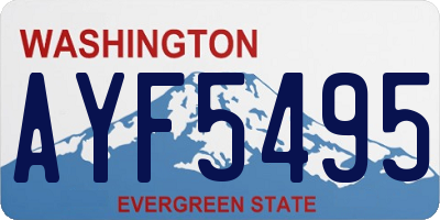 WA license plate AYF5495