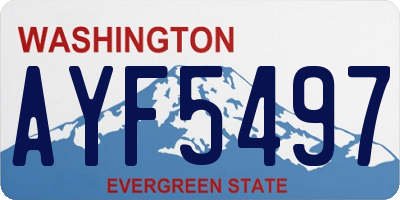 WA license plate AYF5497