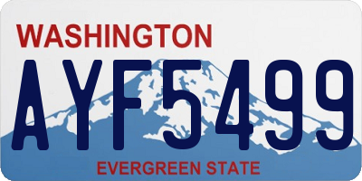 WA license plate AYF5499