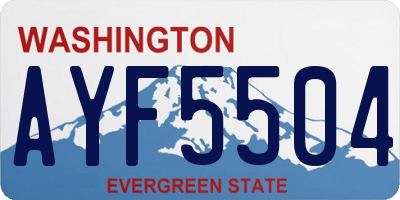 WA license plate AYF5504