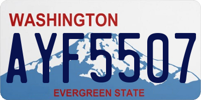 WA license plate AYF5507