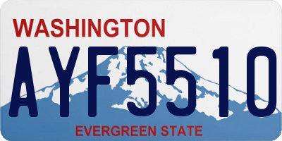 WA license plate AYF5510