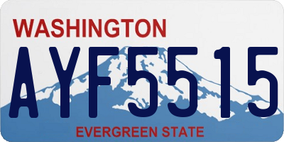 WA license plate AYF5515