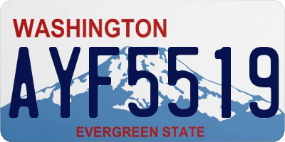 WA license plate AYF5519