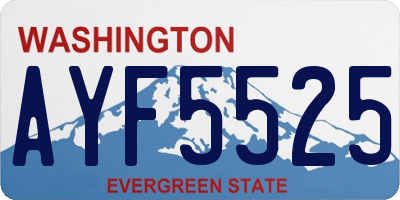 WA license plate AYF5525