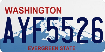WA license plate AYF5526