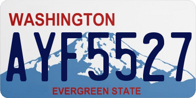 WA license plate AYF5527
