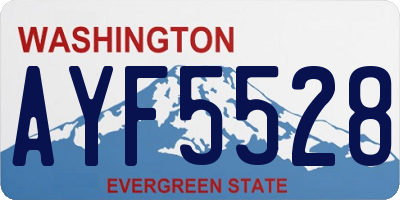 WA license plate AYF5528