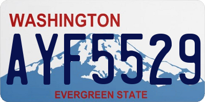 WA license plate AYF5529