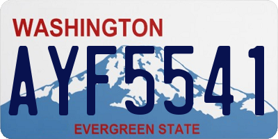 WA license plate AYF5541