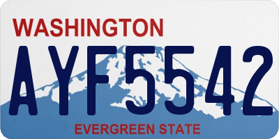 WA license plate AYF5542