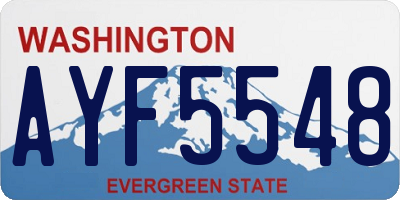 WA license plate AYF5548