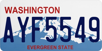 WA license plate AYF5549