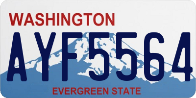 WA license plate AYF5564
