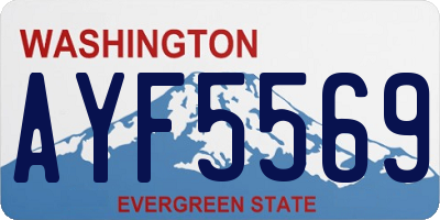 WA license plate AYF5569