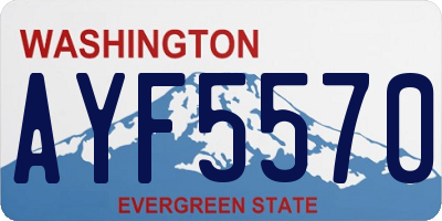 WA license plate AYF5570