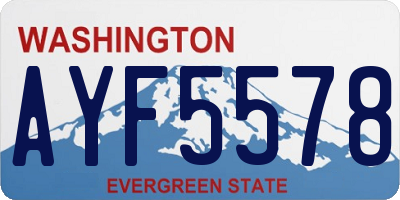 WA license plate AYF5578