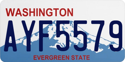 WA license plate AYF5579