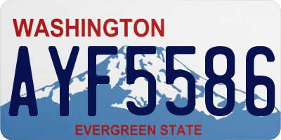 WA license plate AYF5586