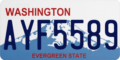 WA license plate AYF5589