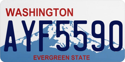 WA license plate AYF5590
