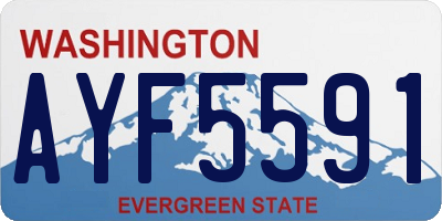WA license plate AYF5591