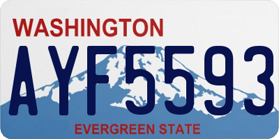 WA license plate AYF5593