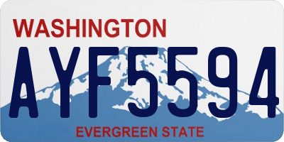 WA license plate AYF5594