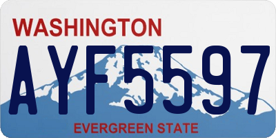 WA license plate AYF5597