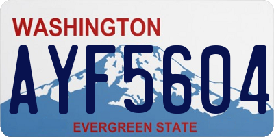WA license plate AYF5604