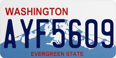 WA license plate AYF5609