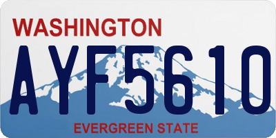 WA license plate AYF5610