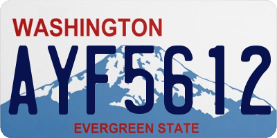 WA license plate AYF5612