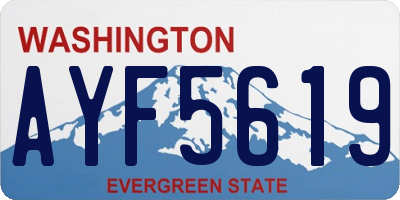 WA license plate AYF5619