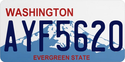WA license plate AYF5620
